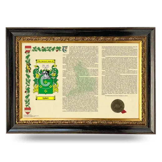 Splatt Armorial Landscape Framed - Heirloom