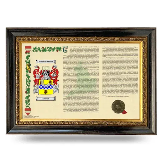 Sprowl Armorial Landscape Framed - Heirloom