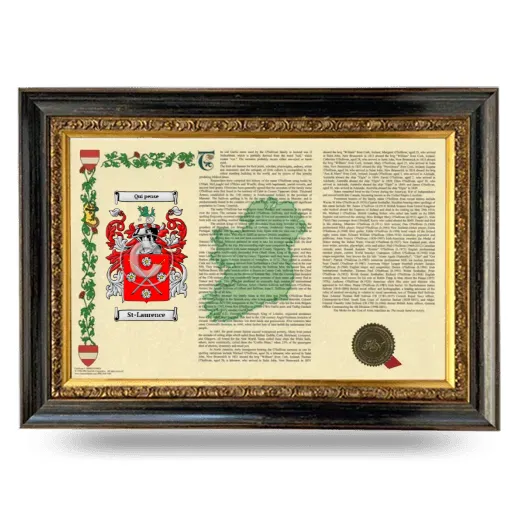 St-Laurence Armorial Landscape Framed - Heirloom