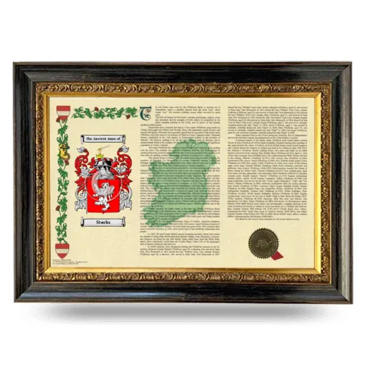Stacks Armorial Landscape Framed - Heirloom