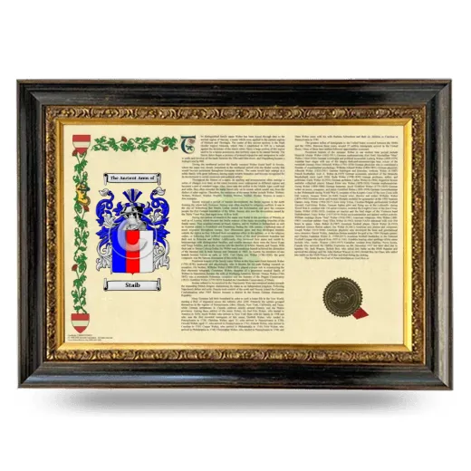 Staib Armorial Landscape Framed - Heirloom