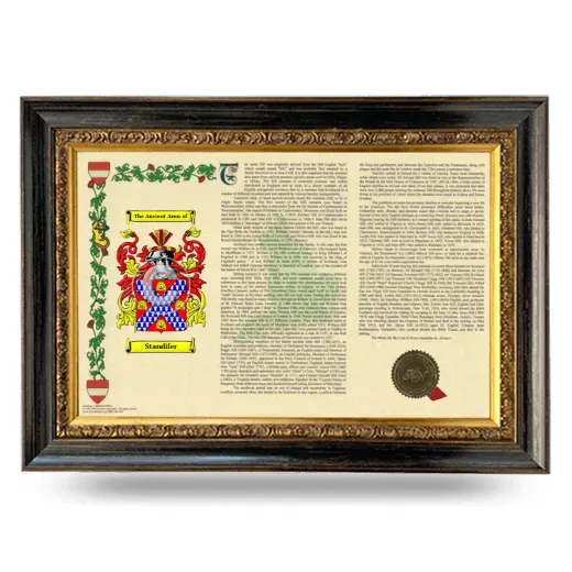 Standifer Armorial Landscape Framed - Heirloom