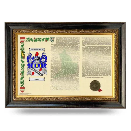Steels Armorial Landscape Framed - Heirloom