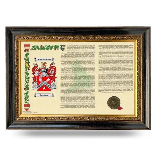 Stockton Armorial Landscape Framed - Heirloom