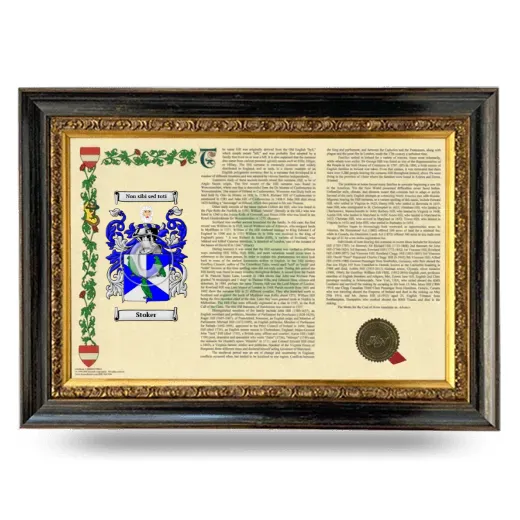 Stoker Armorial Landscape Framed - Heirloom