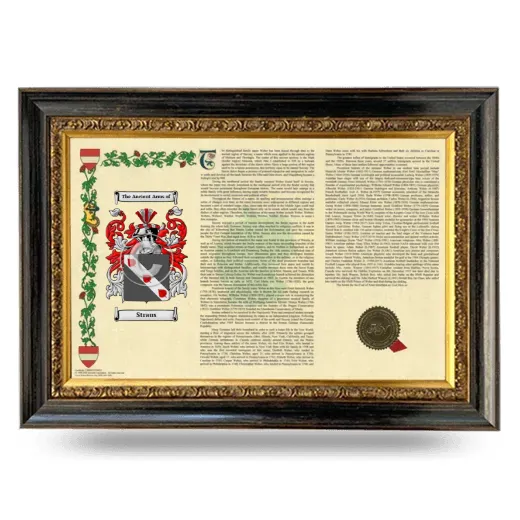 Straus Armorial Landscape Framed - Heirloom