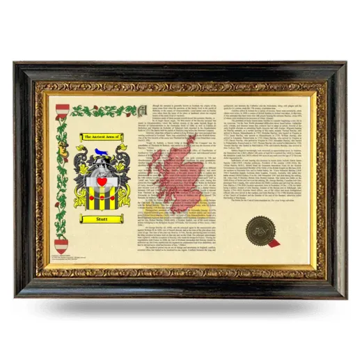 Stutt Armorial Landscape Framed - Heirloom