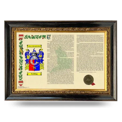 Suckling Armorial Landscape Framed - Heirloom