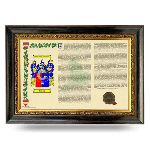 Suklay Armorial Landscape Framed - Heirloom