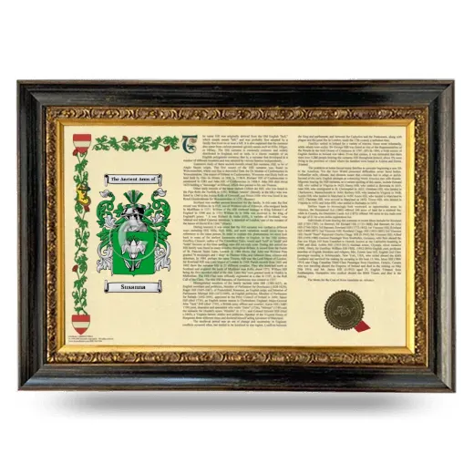 Susanna Armorial Landscape Framed - Heirloom