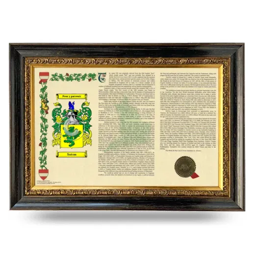 Suton Armorial Landscape Framed - Heirloom