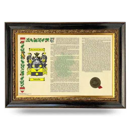 Sutterlin Armorial Landscape Framed - Heirloom