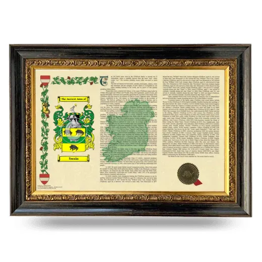 Swain Armorial Landscape Framed - Heirloom