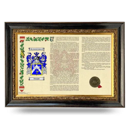 Swayne Armorial Landscape Framed - Heirloom