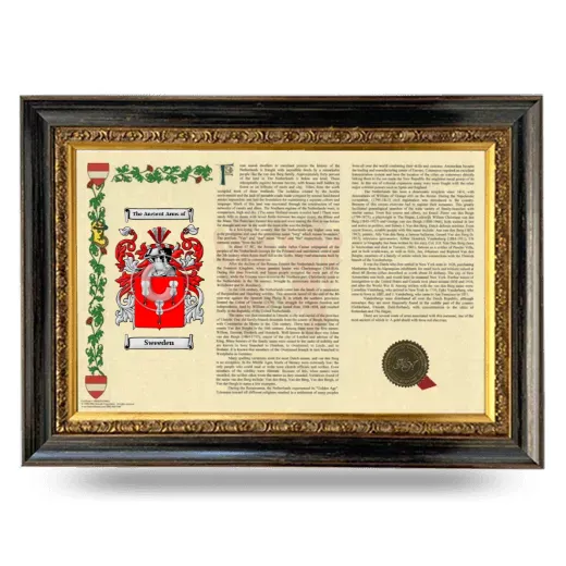 Sweeden Armorial Landscape Framed - Heirloom