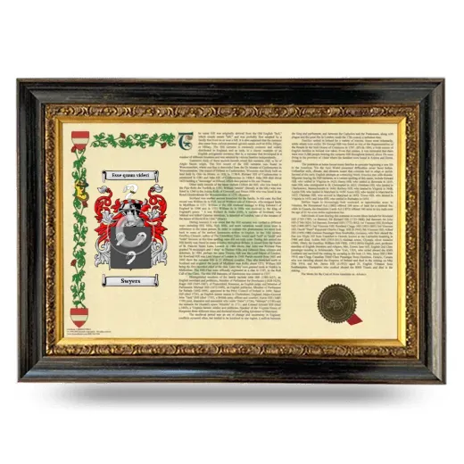 Swyers Armorial Landscape Framed - Heirloom