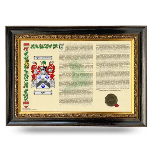 Syke Armorial Landscape Framed - Heirloom