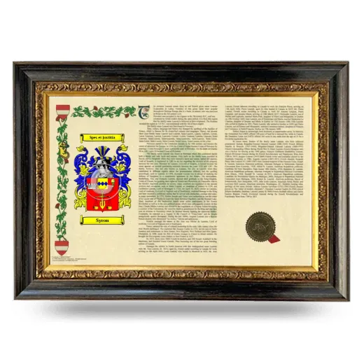 Syron Armorial Landscape Framed - Heirloom