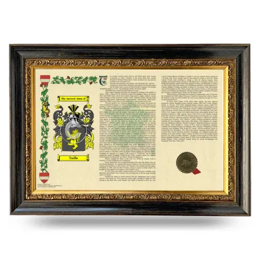 Taille Armorial Landscape Framed - Heirloom