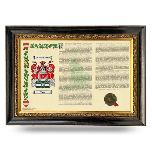 Tape Armorial Landscape Framed - Heirloom