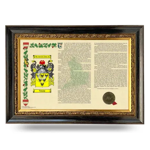 Tawny Armorial Landscape Framed - Heirloom