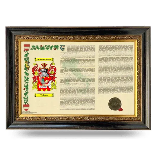 Tedesco Armorial Landscape Framed - Heirloom