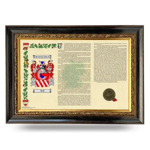 Teel Armorial Landscape Framed - Heirloom