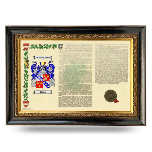 Thales Armorial Landscape Framed - Heirloom