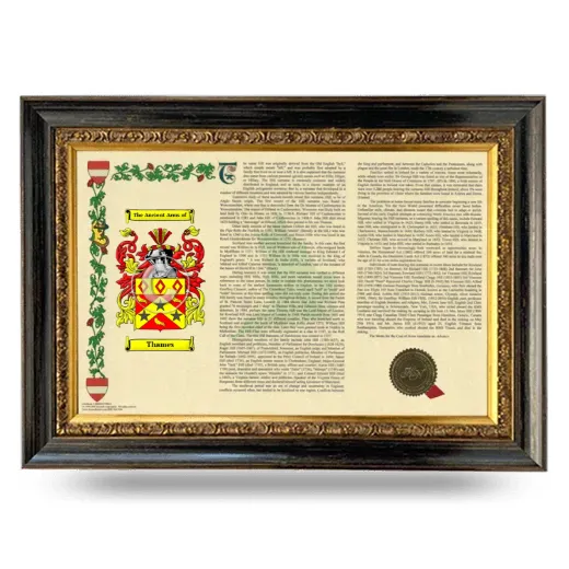 Thames Armorial Landscape Framed - Heirloom