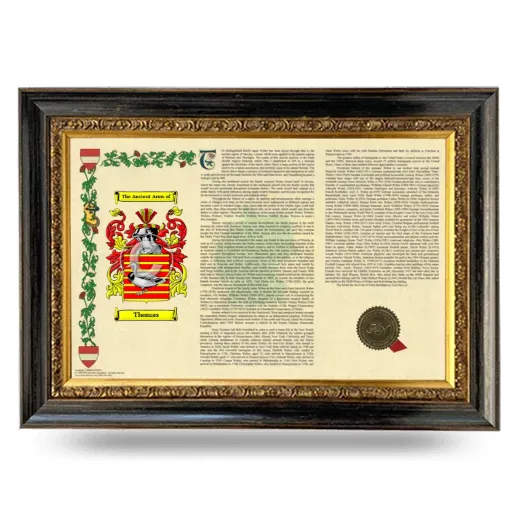 Thomas Armorial Landscape Framed - Heirloom