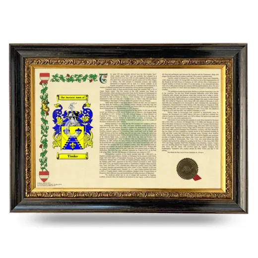 Timko Armorial Landscape Framed - Heirloom