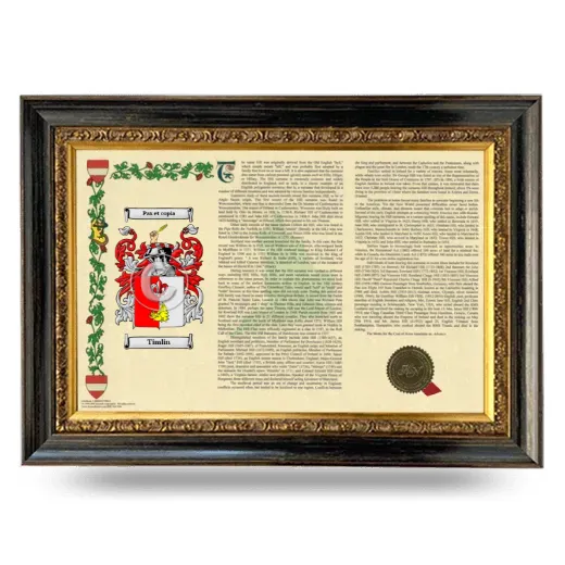 Timlin Armorial Landscape Framed - Heirloom