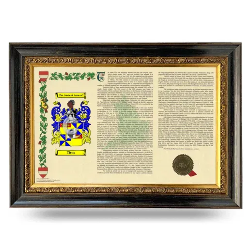 Titus Armorial Landscape Framed - Heirloom
