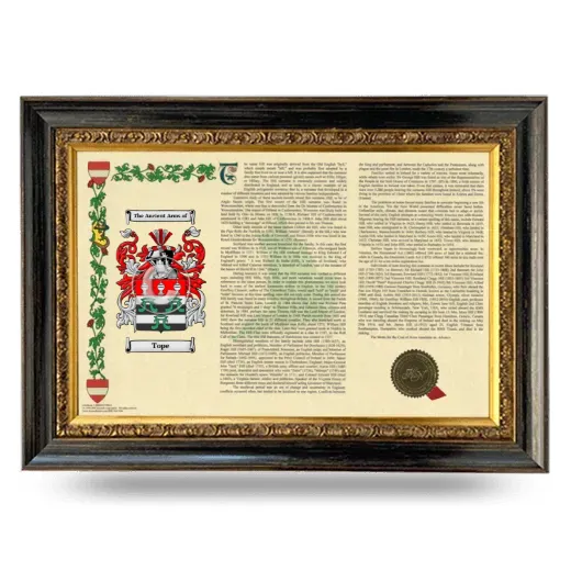 Tope Armorial Landscape Framed - Heirloom