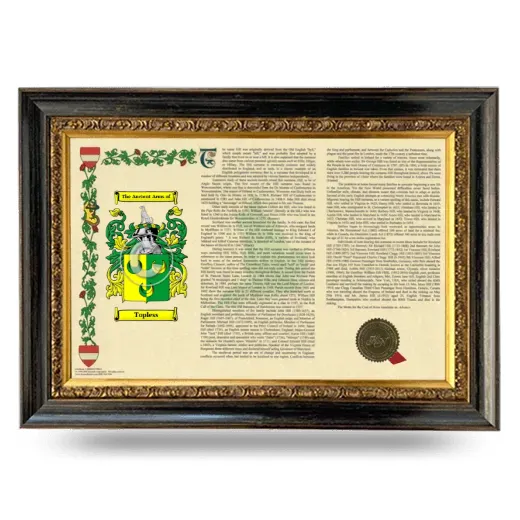 Topless Armorial Landscape Framed - Heirloom