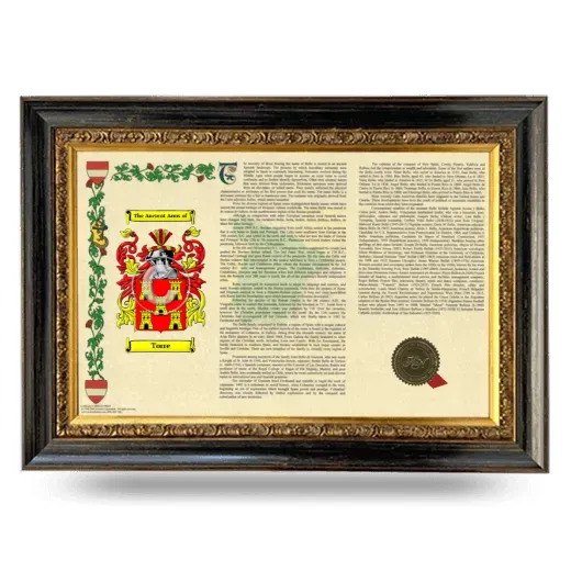 Torre Armorial Landscape Framed - Heirloom