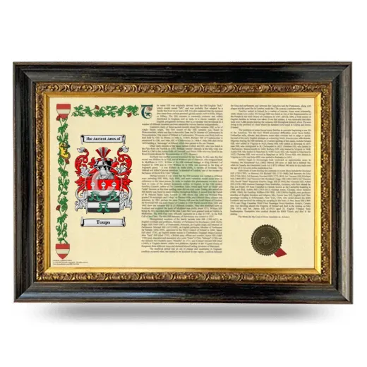 Toups Armorial Landscape Framed - Heirloom