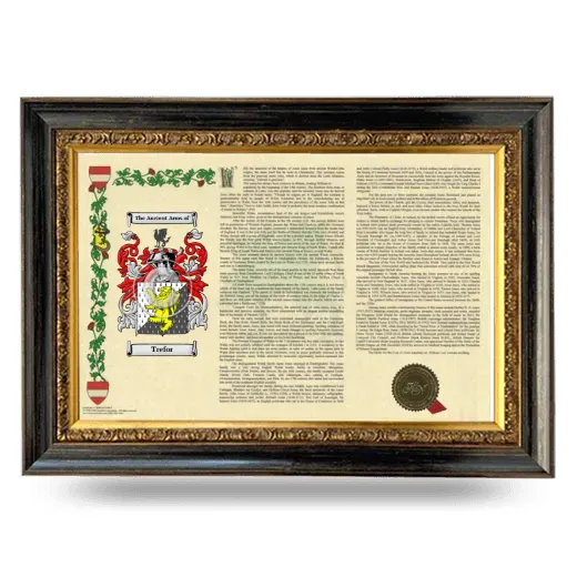Trefor Armorial Landscape Framed - Heirloom