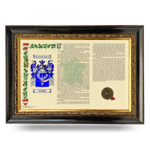 Trembly Armorial Landscape Framed - Heirloom