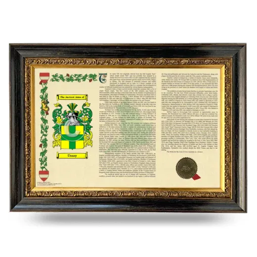 Ussay Armorial Landscape Framed - Heirloom