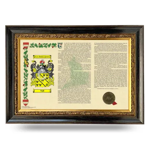 Vail Armorial Landscape Framed - Heirloom