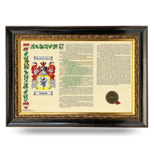 Valentin Armorial Landscape Framed - Heirloom