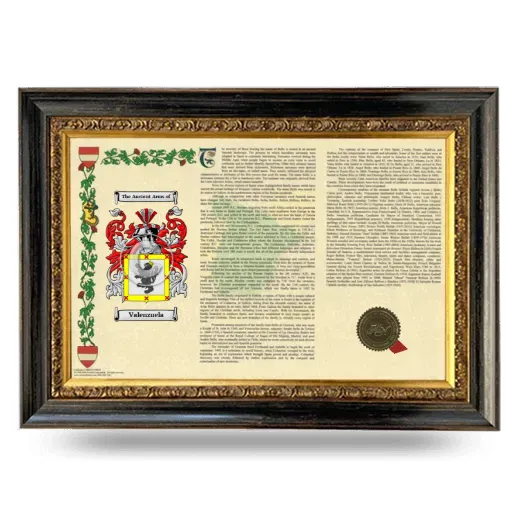 Valenzuela Armorial Landscape Framed - Heirloom