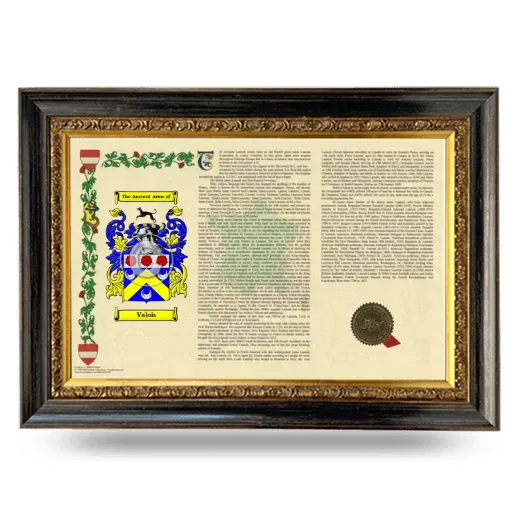 Valois Armorial Landscape Framed - Heirloom