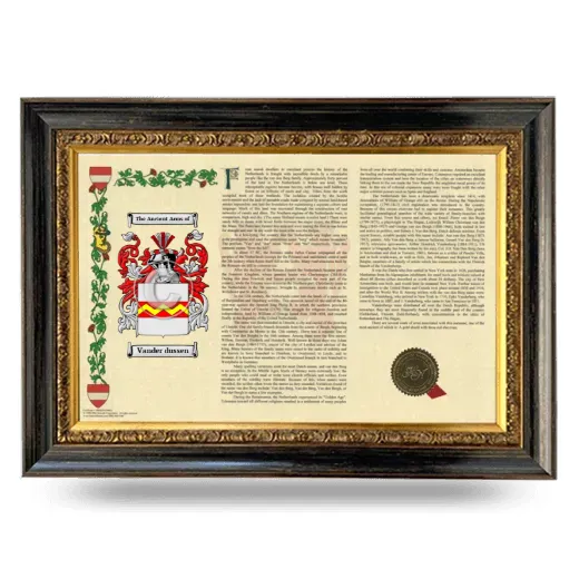Vander dussen Armorial Landscape Framed - Heirloom