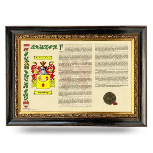 Vanderberg Armorial Landscape Framed - Heirloom