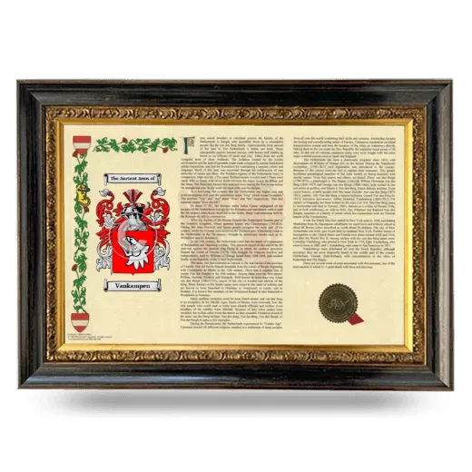 Vankampen Armorial Landscape Framed - Heirloom
