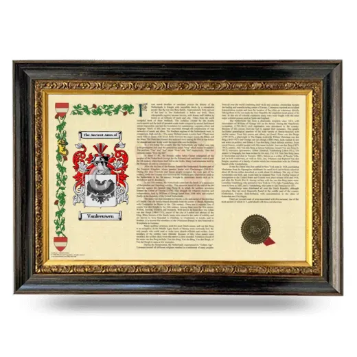 Vanleeuwen Armorial Landscape Framed - Heirloom