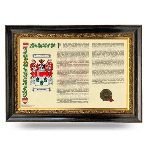 Vanwinkle Armorial Landscape Framed - Heirloom