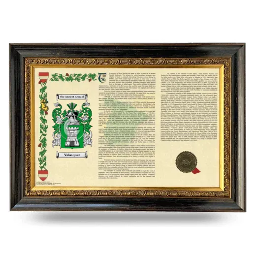 Velasquez Armorial Landscape Framed - Heirloom